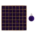 thumbnail image 1 of 49 Pcs Purple Velvet Flocked Christmas Ball Ornaments, Plastic Xmas Tree Hanging Decorations, Festive Holiday Party Home Christmas Tree Decor, 1.18 Inch, 1 of 8