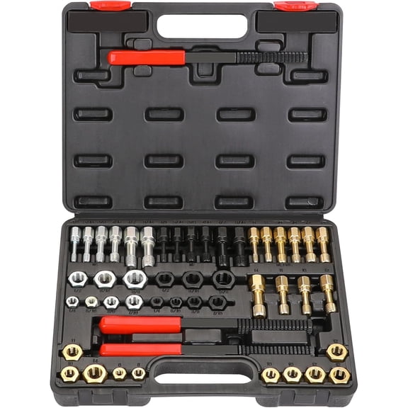49-Piece Thread Chaser Set, UNC UNF & Metric Thread Restorer Tool, Thread Cleaner Rethreading Master Kit