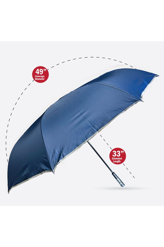 49" Reverse Folding Windproof Umbrella With LED Flashlight