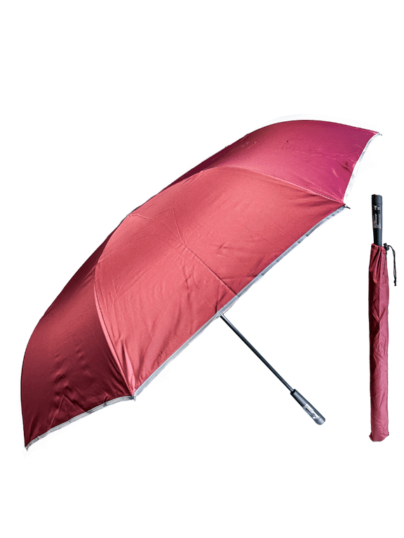49" Reverse Folding Windproof Umbrella With LED Flashlight