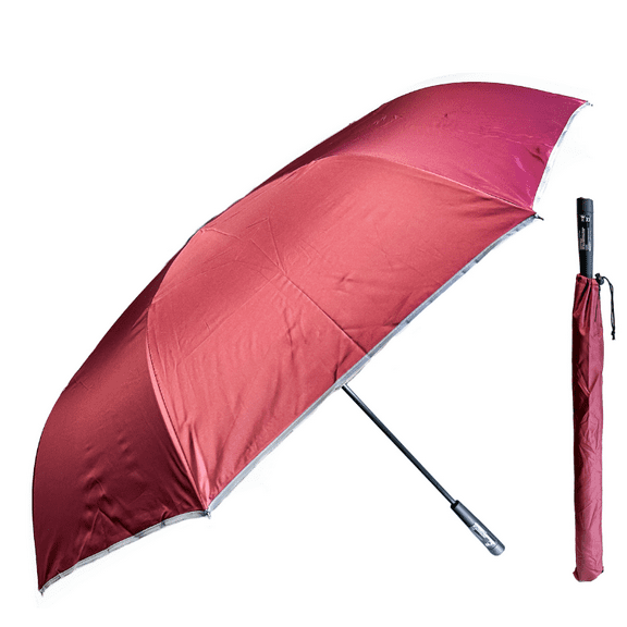 49" Reverse Folding Windproof Umbrella With LED Flashlight