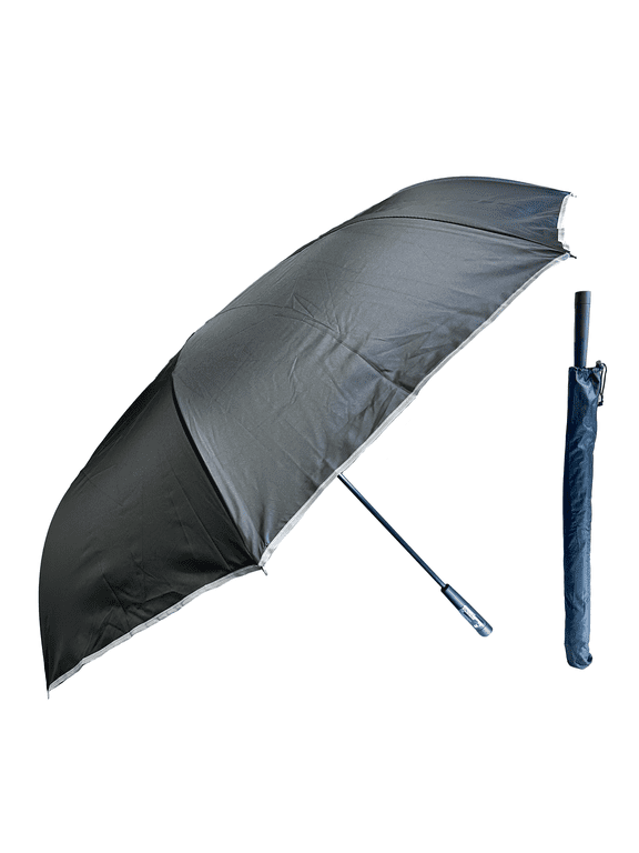 49" Reverse Folding Windproof Umbrella With LED Flashlight