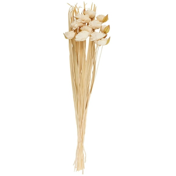 49" Tall Dried Plant Natural Foliage Bouquet with Flower Petals and Leaves, by DecMode
