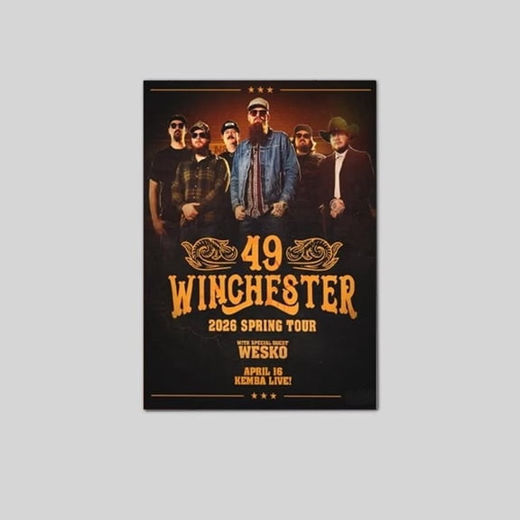 49 Winchester 2026 Spring Tour Poster Size 24''x36'' The Golden Shop