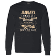 thumbnail image 1 of 49 Years Old 49Th Birthday Legend Vintage January 1977 Bday Long Sleeve Shirt, 1 of 3