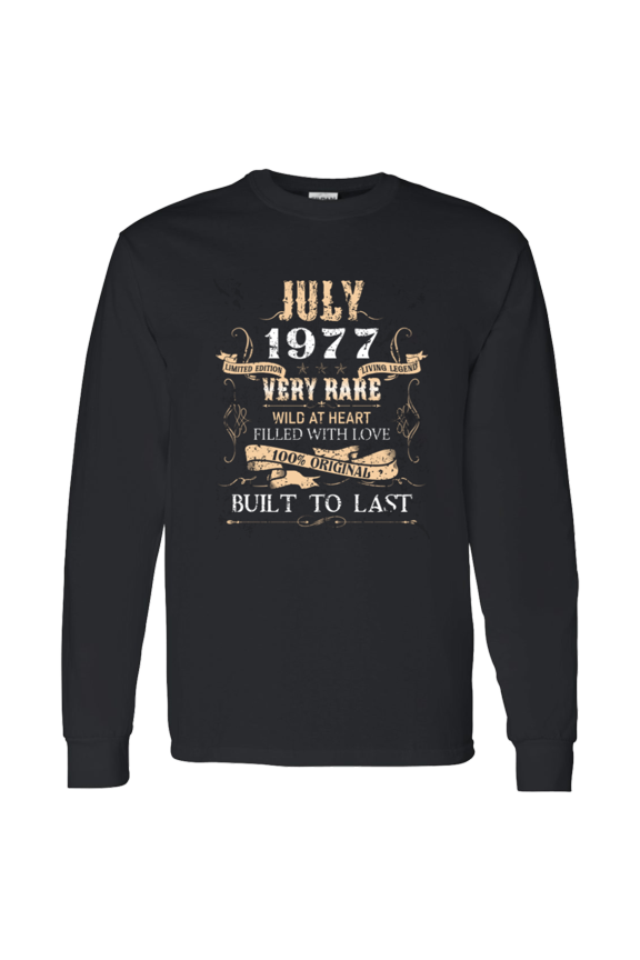 49 Years Old 49Th Birthday Legend Vintage July 1977 Bday Long Sleeve Shirt