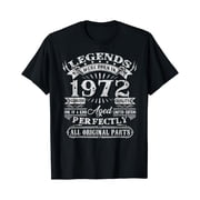 49 Years Old Gifts Legend Were Born In 1972 49th Birthday T-Shirt Vintage Tee -Birthday Gifts