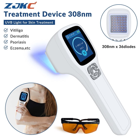 49 beads 308nm red blue light analyzer with rechargeable lithium battery, adjustable intensity of 5-40mW/cm