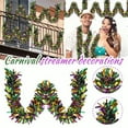 thumbnail image 1 of 49 ft Mardi Gras Tinsel Garland Decorations Purple Green Gold Metallic Festooning Garland Glittering Sparkling for Mardi Gras Party Indoor Outdoor Hanging Decoration ﻿, 1 of 7