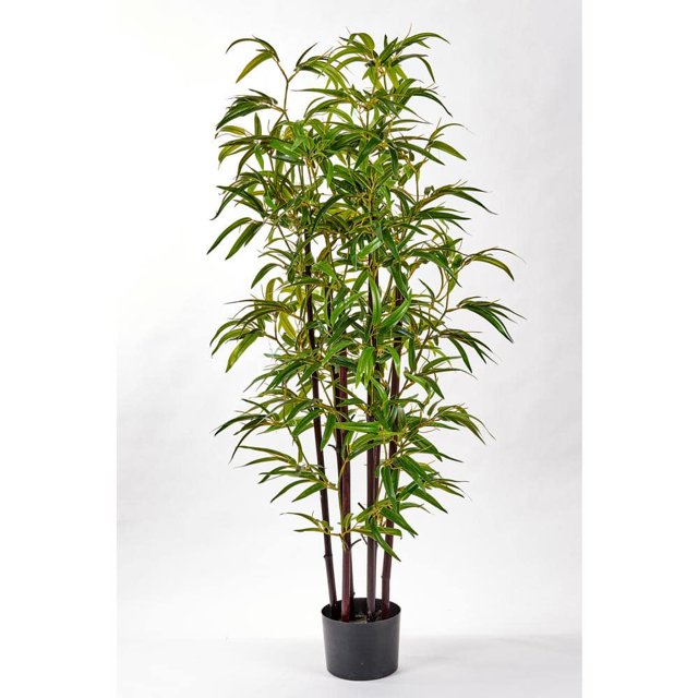 49 in. Artificial Bamboo Tree With Black Trunk In 6 in. Pot With Moss