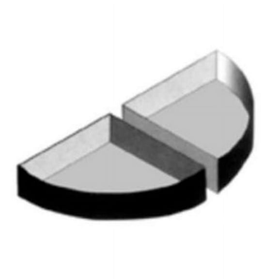 49 in. W Half Round Tray