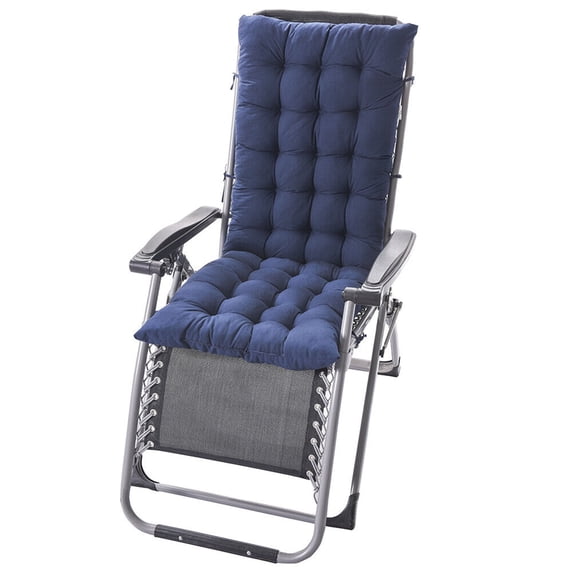49 inch Sun Lounger Chair Cushions Outdoor Recliner Quilted Thick Padded Seat Cushion Reclining Chair Rocking with Ties