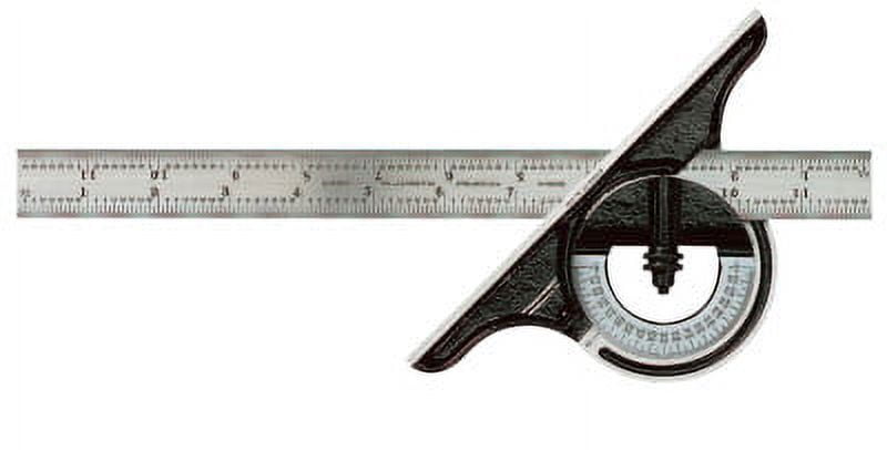 490 and 491 Series Reversible Bevel Protractors, 12 in, Black Smooth ...