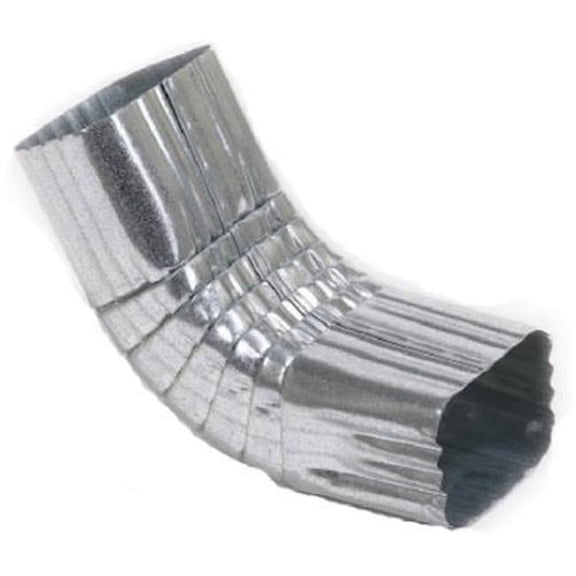 49064 3 x 4 in. Mill Finish Galvanized Steel Front Elbow