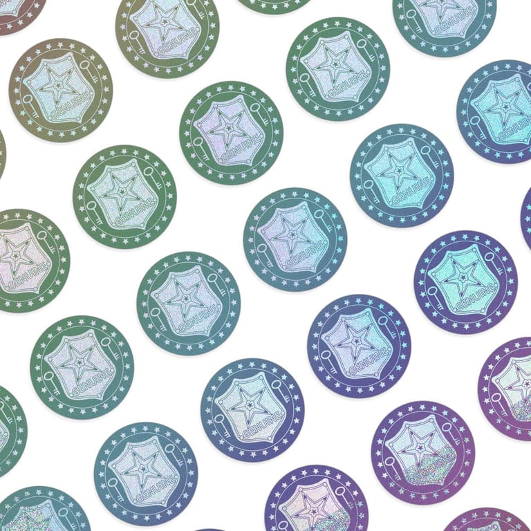 スターシール 490pcs Tamper Evident Labels 0.8 inch Genuine Holographic Security