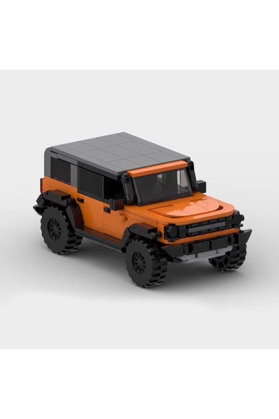 491 PCS MOC Ford Bronco Orange Edition Off-Road Speed Series Building Blocks Set, Creative Bricks Toy for Festival Surprises & Trade Swap