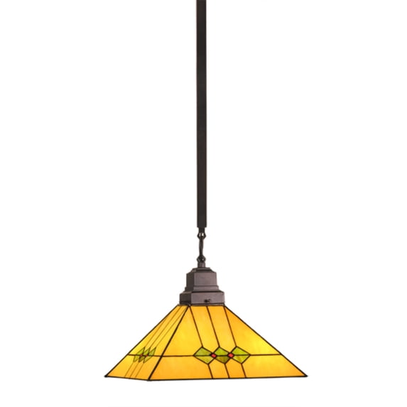 49117 Meyda 13"Sq Martini Mission Pendant