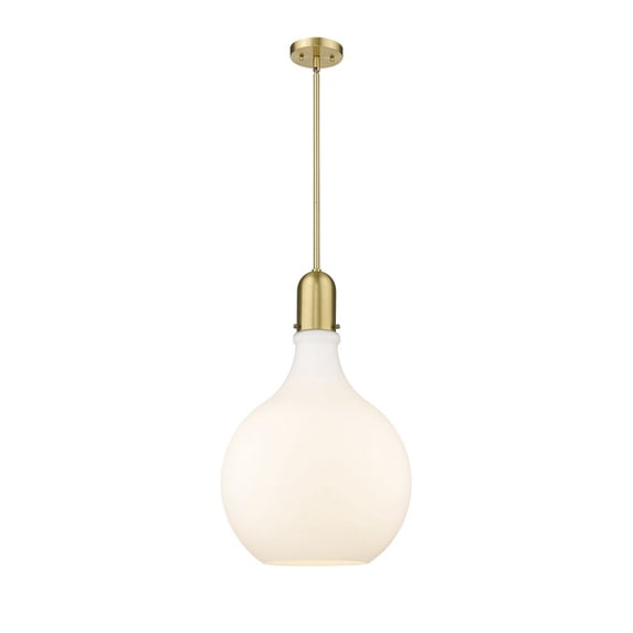 492-1S-SG-G581-16-LED-Innovations Lighting-Amherst - 1 Light Pendant In Industrial Style-24.75 Inches Tall and 15.75 Inches Wide Satin Gold Matte