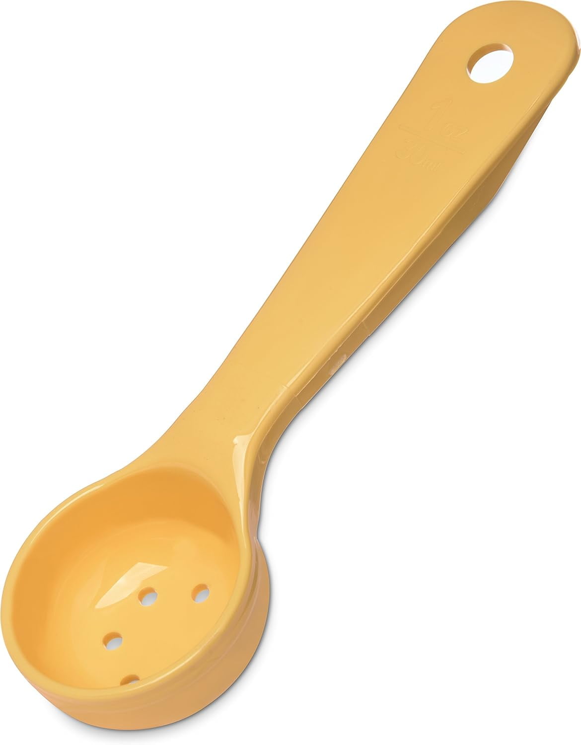 492304 Perforated Short Handle Portion Control Spoon, 1 oz, Yellow ...