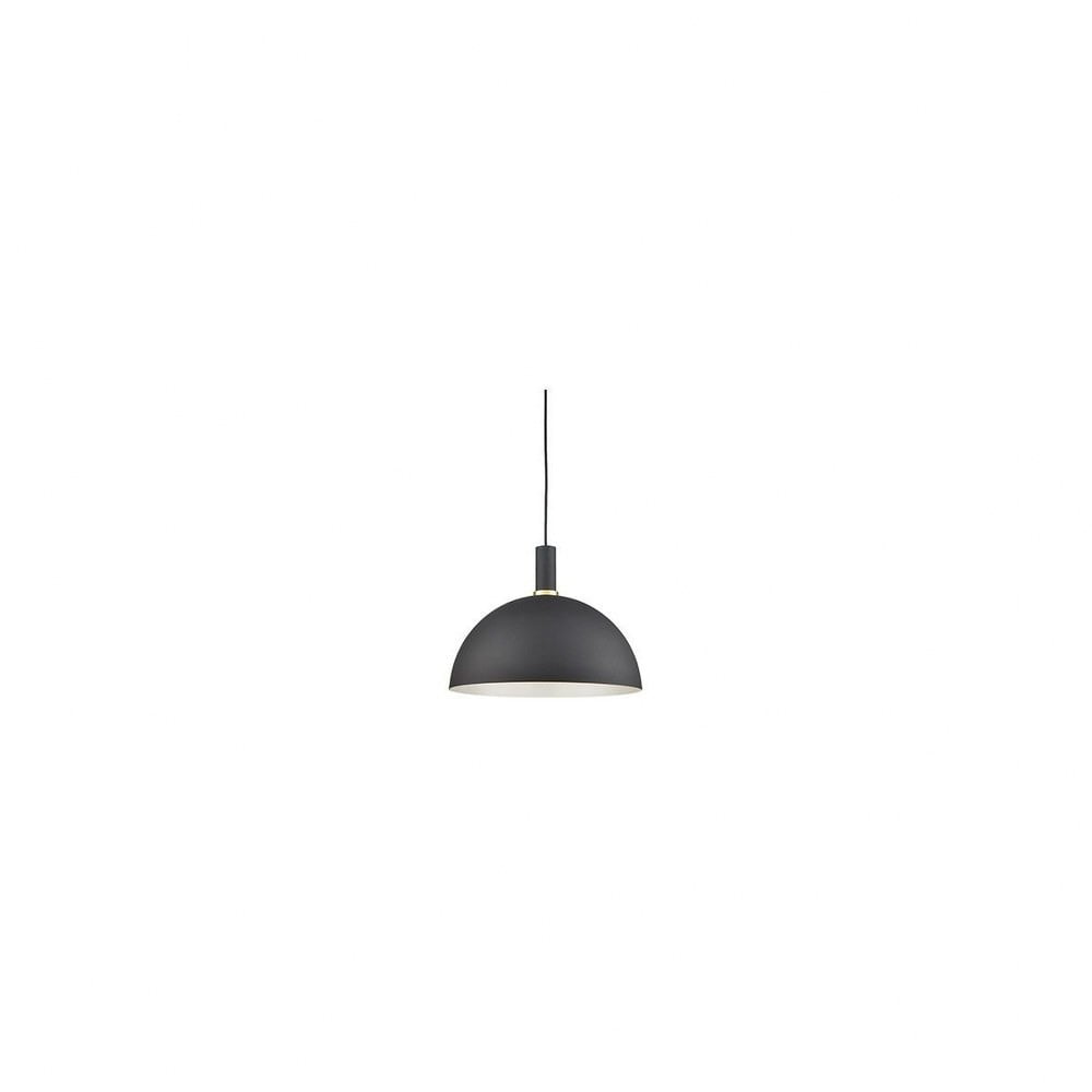 Archibald 12" Black and Gold Aluminum Bowl Pendant Light