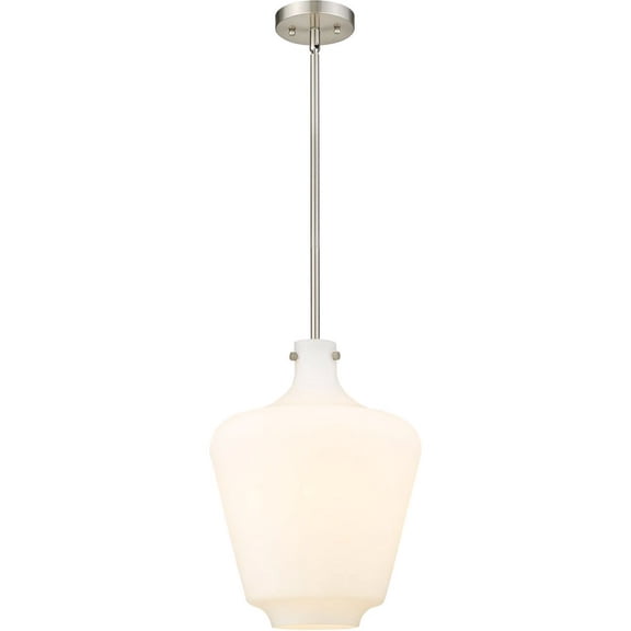 493-1S-SN-G501-12-LED-Innovations Lighting-Lowell - 1 Light Mini Pendant In Industrial Style-16.25 Inches Tall and 12 Inches Wide Brushed Satin Nickel