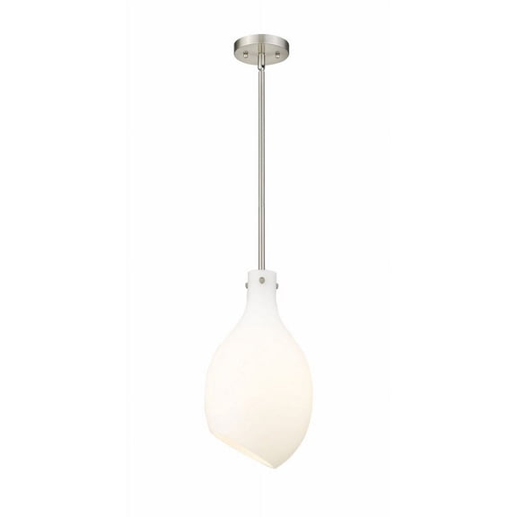 493-1S-SN-G551-9-LED-Innovations Lighting-Salem - 1 Light Mini Pendant In Industrial Style-16 Inches Tall and 8.5 Inches Wide Brushed Satin Nickel