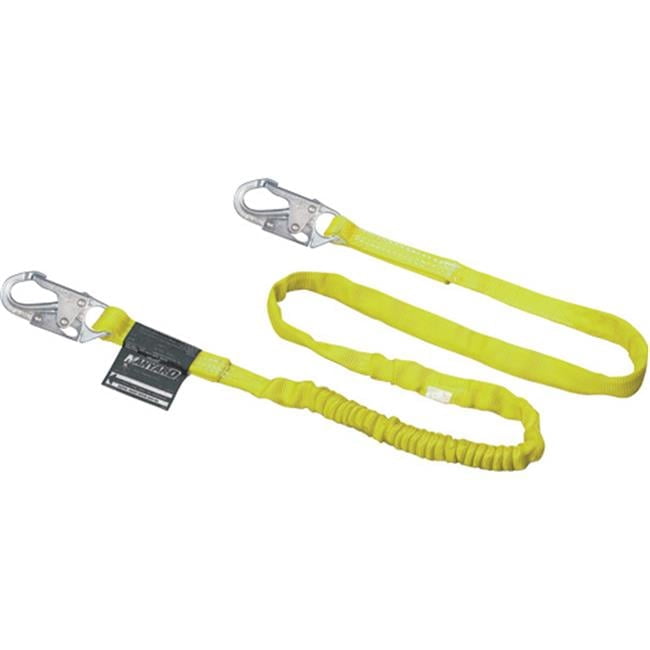 493-216WLS-Z7-6FTYL Shock-Absorbing Lanyard - Yellow 6 ft.