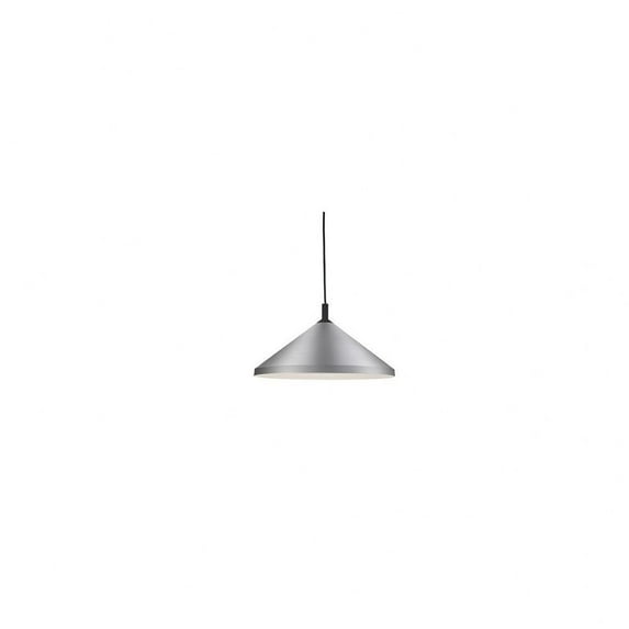 493118-BN/BK-Kuzco Lighting-Dorothy - 1 Light Pendant-9 Inches Tall and 18 Inches Wide-Brushed Nickel/Black Finish -Traditional Installation