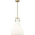 thumbnail image 1 of 494-1S-BB-G591-14-LED-Innovations Lighting-Haverhill - 1 Light Pendant In Industrial Style-19 Inches Tall and 14 Inches Wide Brushed Brass Matte White, 1 of 1