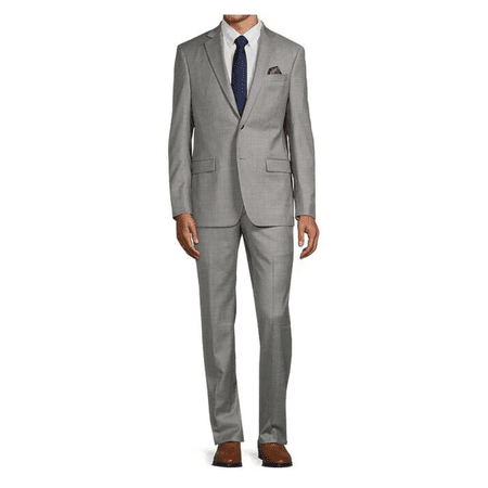 $495 Ralph Ralph LaurenSlim Fit Flat Front Solid 2-Piece Suit, Grey, 43Land34W
