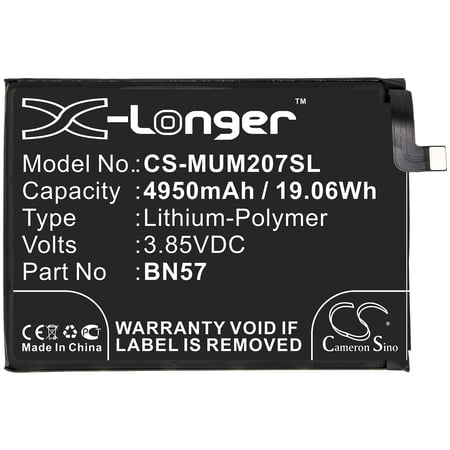 4950mAh BN57 Battery for Xiaomi M2007J20CG Poco X3 NFC