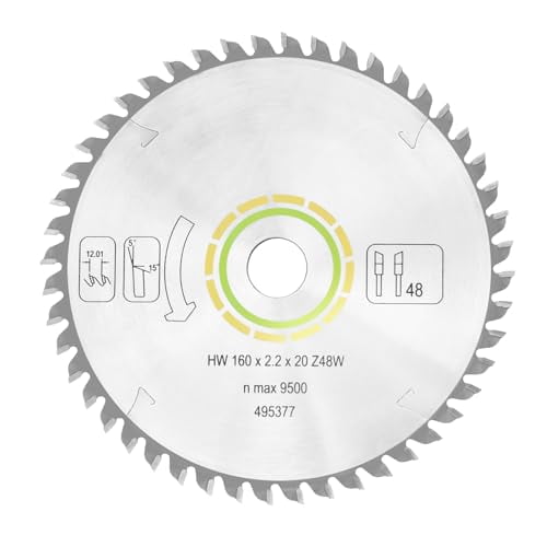 495377 491952 for festool Track Saw Blade 160mm6 1/4", 2.2mm, 20mm, 48T, ATB Fit for festool TS 55, TSC 55, ATF 55 E, HK 55, HKC 55 Track Saw Plunge Cut Saws 2-Year Warranty$$Tools & Hardware Other