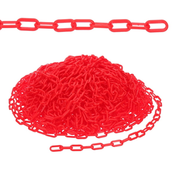 498.7ft Plastic Barrier Chain, Safety Barrier Chain Plastic Chain Links Crowd Control Barrier for Fence Gate Garden Construction Driveway Elevator Parking Lot, Red