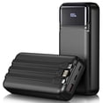 thumbnail image 1 of 49800mAh Power Bank Portable Charger with Built in Cables,4 Outputs 3 Inputs 22.5W Fast Charging with LED Display Battery Pack Compatible for iPhone Charger-Camping,Hiking,Travel Essentials(Black), 1 of 9