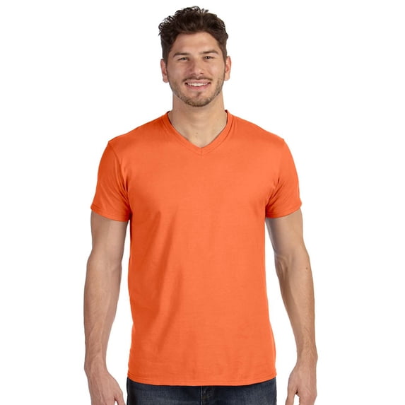 498V Nano-T V-Neck Unisex T-Shirt - Orange - Medium