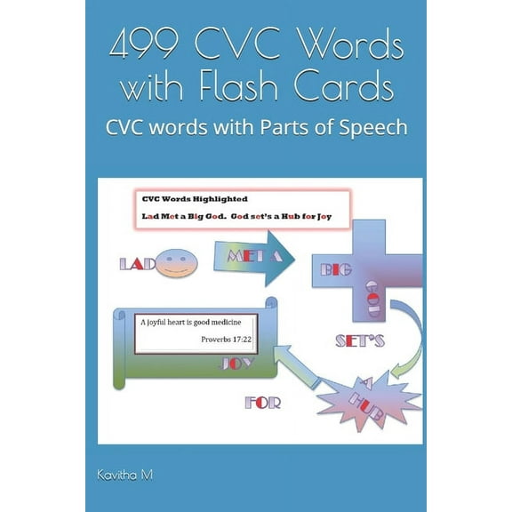 499 CVC Words with Flash Cards: CVC words with Parts of Speech (Paperback)
