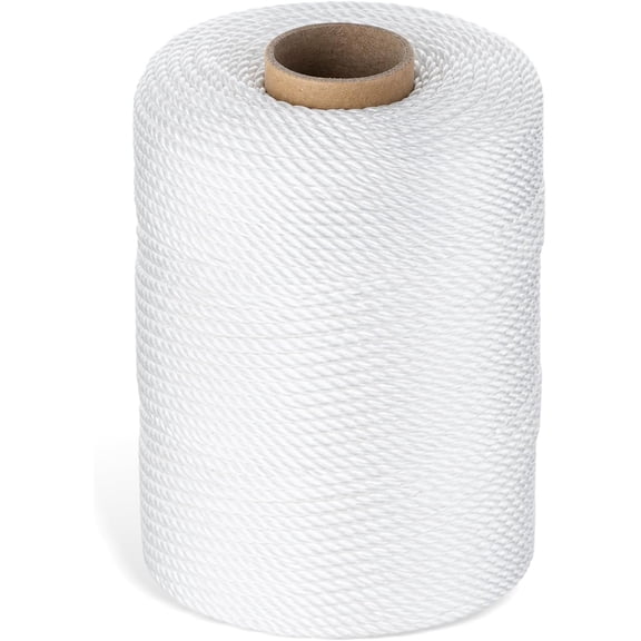 499 ft 1/8 Inch Nylon Rope White Pull Rope Cord 3 Strand Twisted for Pull Swing Climb and Knot High Strength DIY