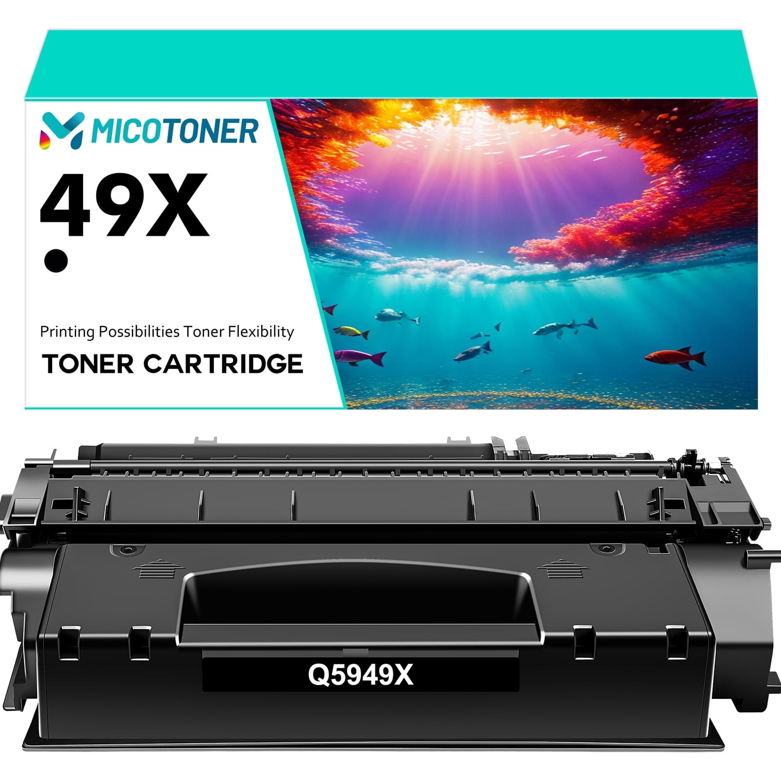 Toner H-Party 2-Pack Compatible Toner Cartridge For HP 49X Q5949X Work With 1160 1320 1320n 3390 3392 P2015n P2014 M2727nf MFP Printer Ink (Black - View #2