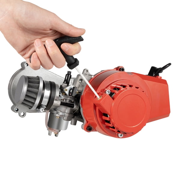 49CC 2-Stroke Air Cooled Engine, 1.3HP High Speed Pull Start Motor Up to 48MPH, Aluminum Alloy Replacement Engine for Mini Dirt Bike ATV Scooter Pocket Bike