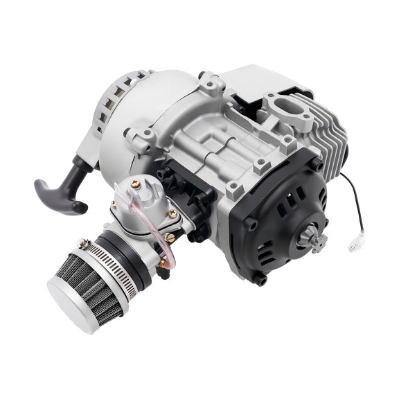 49CC 2-Stroke Air-Cooled Pull Start Mini Gas Engine Motor Kit, 12500RPM High Speed Racing Motor, Gas Bicycle Conversion Engine for Pocket Bike, Mini Off-Road Vehicle & ATV