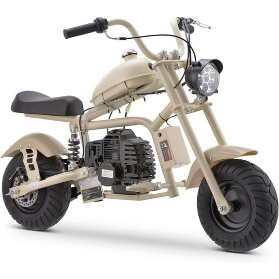 QEASET 49CC 2-Stroke Mini Bike,Gas Powered Dirt Bike,Off-Road Trail, with Big Headlight,Holiday Gifts