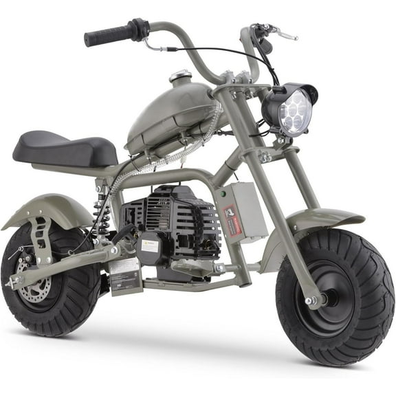 QEASET 49CC 2-Stroke Mini Bike,Gas Powered Dirt Bike,Off-Road Trail, with Big Headlight,Holiday Gifts