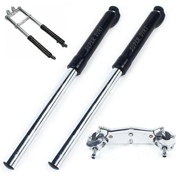 49CC 2 Stroke Mini Front Fork Shocker Upside Down Suspension Fork Shocker for Triple Dirt Pit Pro Trail Mini Motocross, Black