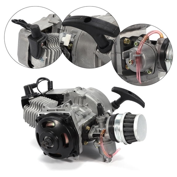 49CC 2 Stroke Minimoto Engine Pull Start Motor for Pocket Bike Mini Scooter ATV, 49cc 2-Stroke Pull Start Motor Minimoto Engine for Pocket Bike Mini Dirt Bike