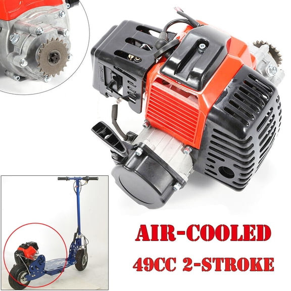 49CC 2-stroke Powerful Function Engine Motor Pull Start Red Black for Pocket Mini Bike Gas Scooter ATV