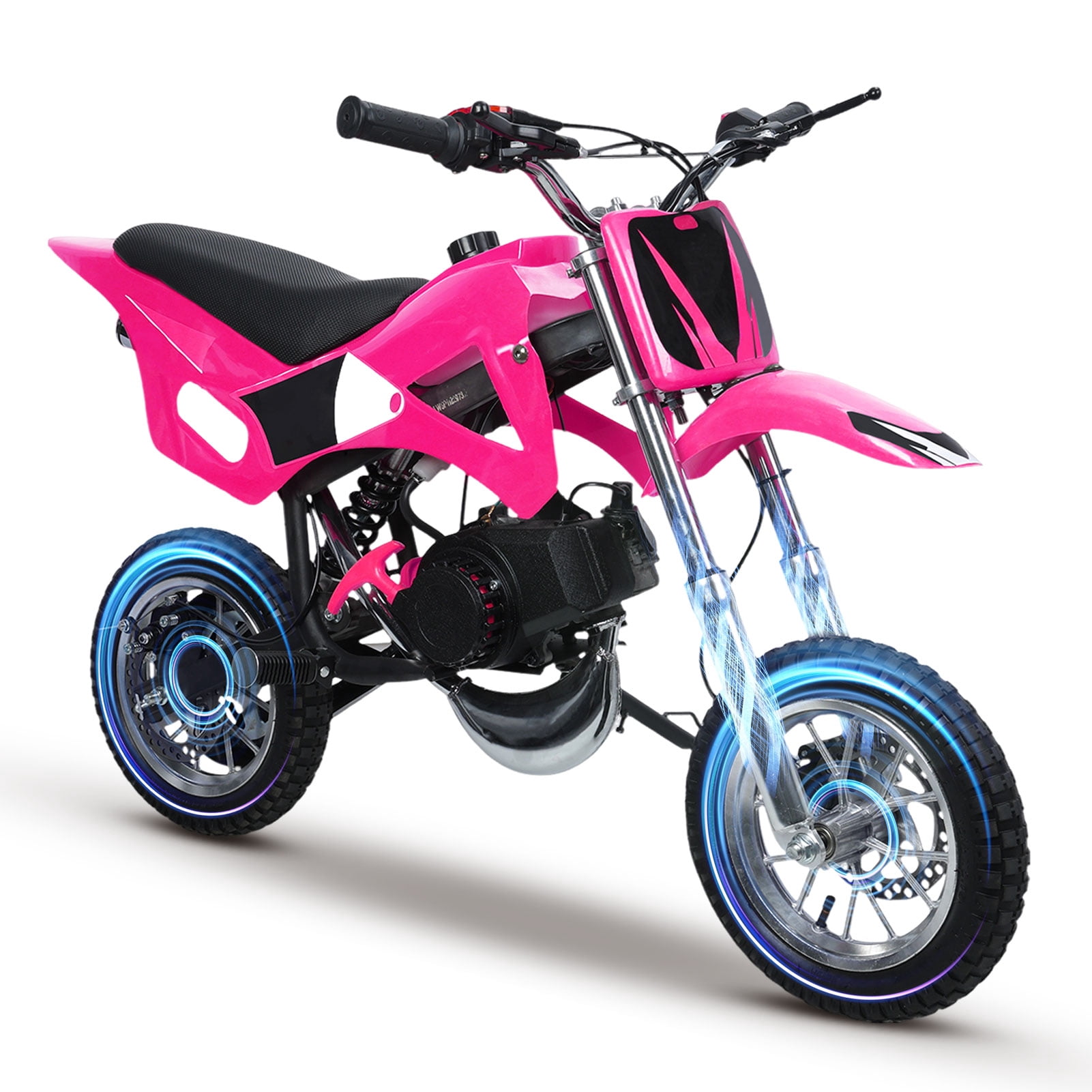 49CC Kids Dirt Bike - 40KM/H 2-Stroke EPA Certified, 100kg Capacity & Dual Disc Brakes, 85% Pre-Assembled for Easy Setup