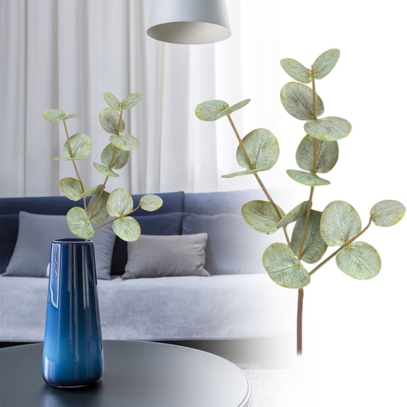 49CM Artificial Greenery Plant Pre-Filled Glass Vase With Simulated Water For Coffee Table Centerpiece, Bathroom Vanity And Farmhouse Wedding Table Layout Decor