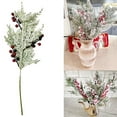 thumbnail image 1 of 49Cm Christmas White Cuttings, Single Stem Floral Pick For Holiday Arrangements, Wreaths, And Adding A Touch Of Winter Elegances To Your Decor, 1 of 6