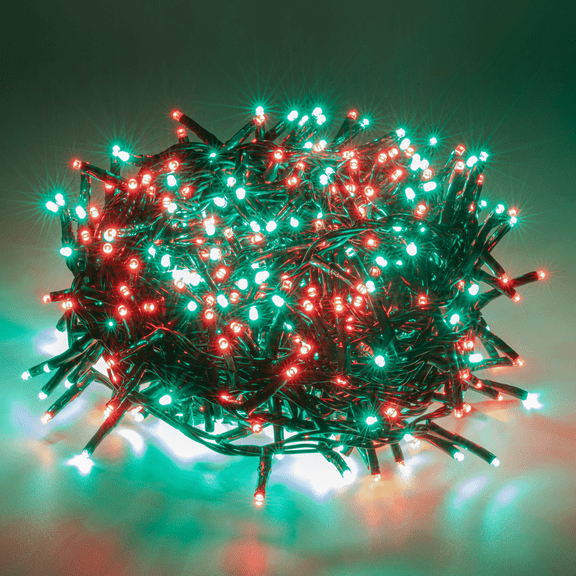 49FT 500 LED Christmas Cluster Lights, Waterproof Plug-in Xmas Decor (Red)
