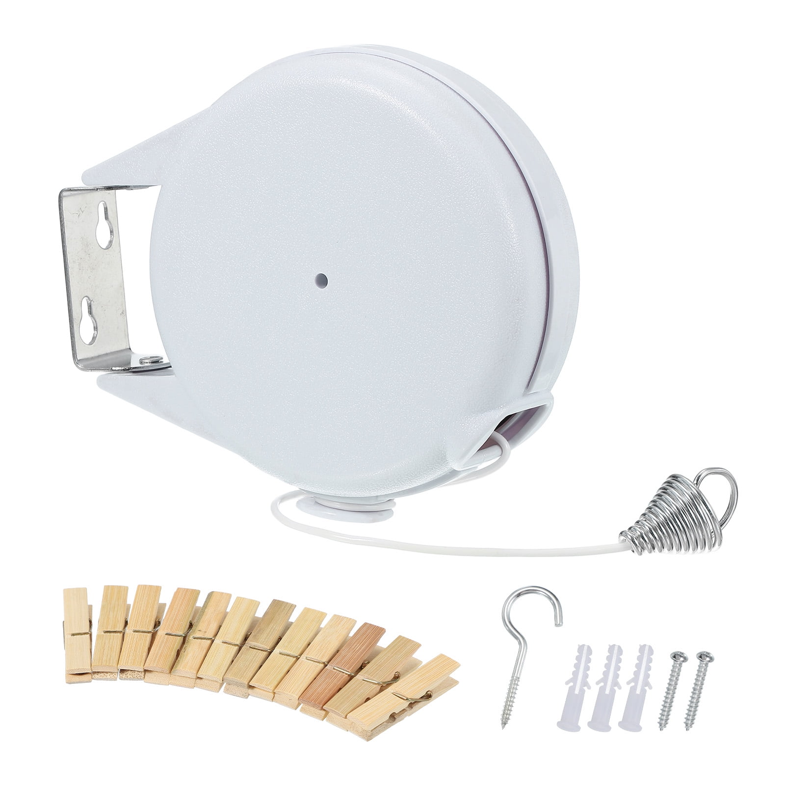 49Ft Heavy Duty Clothes Line Retracting Laundry Line with 12Pcs ...